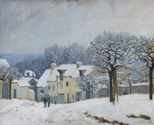 De Place du Chenil in Marly-le-Roi, Sneeuw, 1876